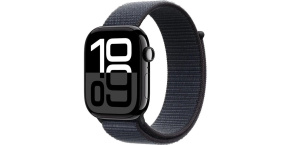 Apple Watch Series 10 GPS + Cellular 42mm Jet Black Aluminium Case with Ink Sport Loop