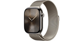 Apple Watch Series 10 GPS + Cellular 42mm Natural Titanium Case with Natural Milanese Loop