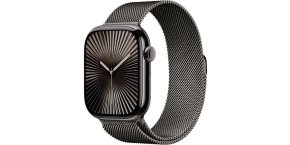 Apple Watch Series 10 GPS + Cellular 42mm Slate Titanium Case with Slate Milanese Loop