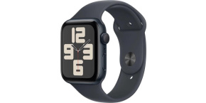 Apple Watch SE (2024) GPS 44mm Midnight Aluminium Case with Midnight Sport Band - S/M