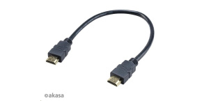 AKASA kabel 4K HDMI na HDMI, 4K@60Hz, pozlacené konektory, 30cm