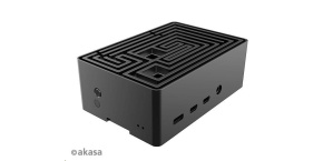 AKASA case Maze, pro Raspberry Pi 4, hliník, černá