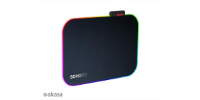 AKASA podložka pod myš SOHO RS, RGB gaming mouse pad, 35x25cm, 4mm thick