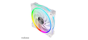 AKASA ventilátor SOHO AR, 12cm ARGB PWM fan, 120x120x25mm, bílá