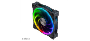 AKASA ventilátor SOHO AR14, 14cm ARGB PWM fan with advanced blade design