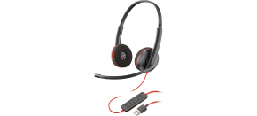 Poly Blackwire C3220 náhlavní souprava, USB-A, stereo (Bulk), černá