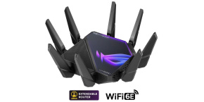 ASUS ROG Rapture GT-AX16000 (AXE16000) WiFi 6E Extendable Gaming Router, 10G & 2.5G porty, Aimesh, 4G/5G