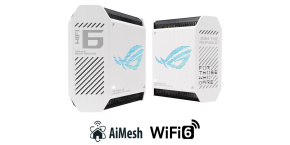 ASUS GT6 2-pack white Wireless AX10000 ROG Rapture Wifi 6 Tri-band Gaming Mesh System