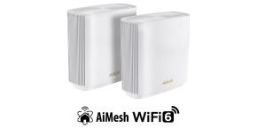 ASUS ZenWifi XT8 v2 2-pack white Wireless AX6600 Wifi 6 Tri-Band Gigabit Mesh system