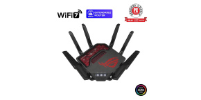 ASUS Herní Router ROG Rapture GT-BE19000, 3-pásmový WiFi7 Router, 2x WAN, 4x LAN, AiMesh