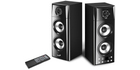 GENIUS reproduktory SP-HF2800 BT/ 2.0/ 60W/ Dřevěné/ Bluetooth/ USB/ dálkové ovládání