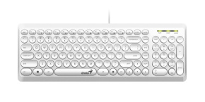 GENIUS klávesnice Slimstar Q200 White/ Drátová/ USB/ bílá/ retro design/ CZ+SK layout