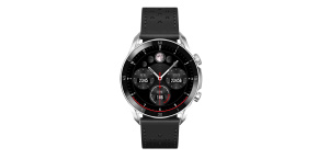 Garett Smartwatch V10 Silver-black leather