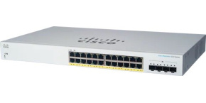 Cisco switch CBS220-24FP-4X (24xGbE,4xSFP+,24xPoE+,382W) - REFRESH