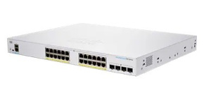 Cisco switch CBS250-24P-4G-UK (24xGbE,4xSFP,24xPoE+,195W,fanless) - REFRESH