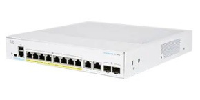 Cisco switch CBS350-8FP-2G-UK (8xGbE,2xGbE/SFP combo,8xPoE+,120W,fanless) - REFRESH