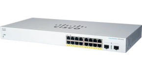 Cisco switch CBS220-16P-2G (16xGbE,2xSFP,16xPoE+,130W,fanless) - REFRESH