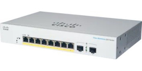 Cisco switch CBS220-8FP-E-2G (8xGbE,2xSFP, 8xPoE+,130W,fanless) - REFRESH