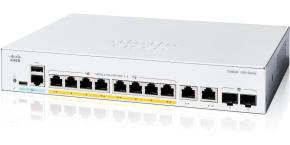 Cisco Catalyst switch C1300-8FP-2G (8xGbE,2xGbE/SFP combo,8xPoE+,120W,fanless)