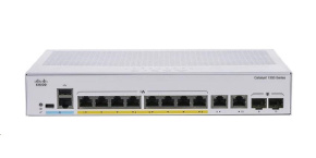 Cisco Catalyst switch C1300-8MGP-2X (4xGbE,4x2,5GbE,2xSFP+,8xPoE+,120W,fanless)