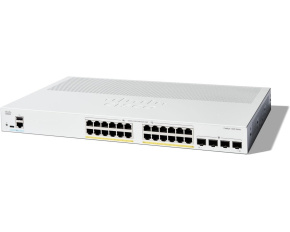 Cisco Catalyst switch C1300-24P-4G (24xGbE,4xSFP,24xPoE+,195W,fanless) - REFRESH