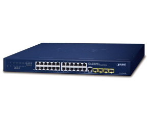 Planet switch GS-4210-24T4S, L2/L4, 24x 1000Base-T, 4x SFP, web, SNMP V3, VLAN, QOS, IPV6