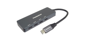 PREMIUMCORD Hub USB-C na 4x USB 3.2 Typ-C, 5G SuperSpeed, Aluminum