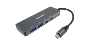 PREMIUMCORD Hub USB-C na 2x USB 3.2 Typ-C +2x USB 3.2, 5G SuperSpeed, Aluminum