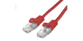 C-TECH kabel patchcord Cat6, UTP, červený, 0,25m