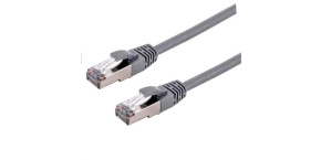 C-TECH kabel patchcord Cat6a, S/FTP, šedý, 0,25m