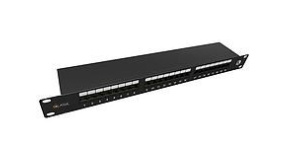 Solarix Patch panel Solarix 24 x RJ45 CAT5E STP 1U SX24-5E-STP-BK-N