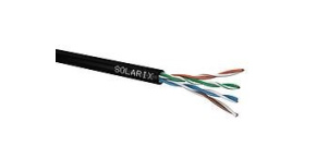 Instalační kabel Solarix venkovní UTP, Cat5E, drát, PE, box 100m SXKD-5E-UTP-PE