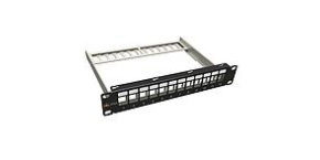 Solarix 10" modulární neosazený patch panel Solarix 12 portů 1U SX12M-0-STP-BK-UNI-N-10