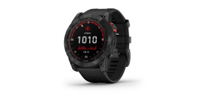 Garmin fenix 7X Solar,Gray/ Black Silicone Band, EU