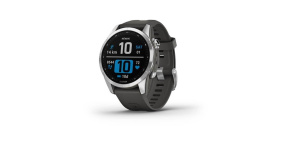 Garmin fenix 7s Glass, Silver/ Graphite Silicone Band, EU