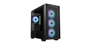 ASUS case A21 PLUS, Mini Tower, průhledná bočnice, 4x 120mm ARGB Fan, černá