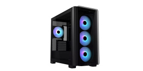 ASUS case A23 PLUS TG ARGB, Mini Tower, průhledná bočnice, 4x120mm ARGB Fan, černá