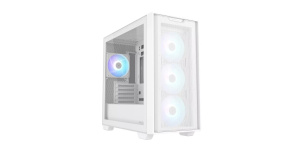 ASUS case A21 PLUS, Mini Tower, průhledná bočnice, 4x 120mm ARGB Fan, bílá