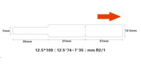 Niimbot štítky na kabely RXL 12,5x109mm 65ks White pro D11 a D110