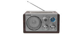 Orava RR-29 A rádio, 1 x 3,5W, AM / FM rádio, USB, AUX vstup, SD karta, hnědá / stříbrná