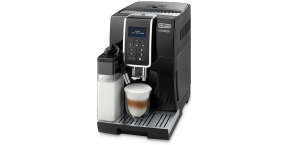 DeLonghi Dinamica ECAM 350.55.B automatický kávovar, 15 bar, vestavěný mlýnek, mléčný systém, zásobník na mletou kávu