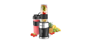 Orava RM-700 smoothie mixér, 500 W, nerezové nože, 23000 RPM, 92 dB, 1 rychlost, 570 ml, stříbrná / černá