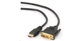 GEMBIRD Kabel HDMI - DVI 1,8m (M/M, DVI-D, Single Link, zlacené kontakty, stíněný)