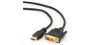 GEMBIRD Kabel HDMI - DVI 4,5m (M/M, DVI-D, Single Link, zlacené kontakty, stíněný)