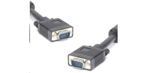 PREMIUMCORD Kabel VGA propojovací 10m (SVGA, HD15M/M, dvojité stínění, feritová jádra)