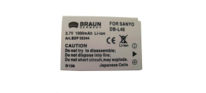 Braun akumulátor SANYO DB-L40, 1200mAh