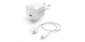 Hama set: rychlá USB nabíječka USB-C PD 20 W + kabel USB-C Lightning 1 m