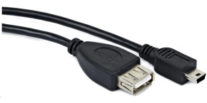 GEMBIRD Kabel USB 2.0 A-Mini B OTG 15cm (F/M, pro tablety a smartphone)