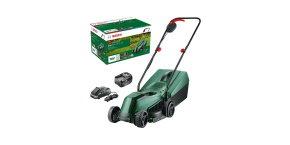 BOSCH EasyMower 18V-32-200, akumulátorová sekačka na trávu, 18 V, šířka střihu 32 cm, výška střihu 20–60 mm, aku 4.0 Ah