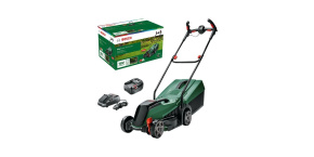 BOSCH CityMower 18V-32-300, akumulátorová sekačka na trávu, 18 V, šířka střihu 32 cm, výška střihu 30–60 mm, aku 4.0 Ah